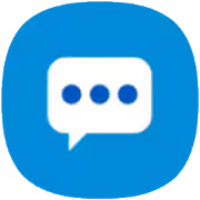 Official Samsung Home screen showing the Messages app