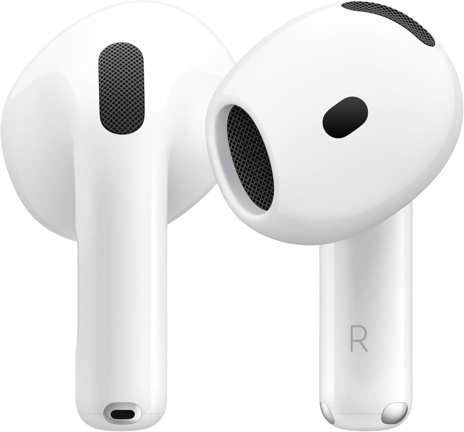 Apple AirPods 4 earbuds and USB-C charging case