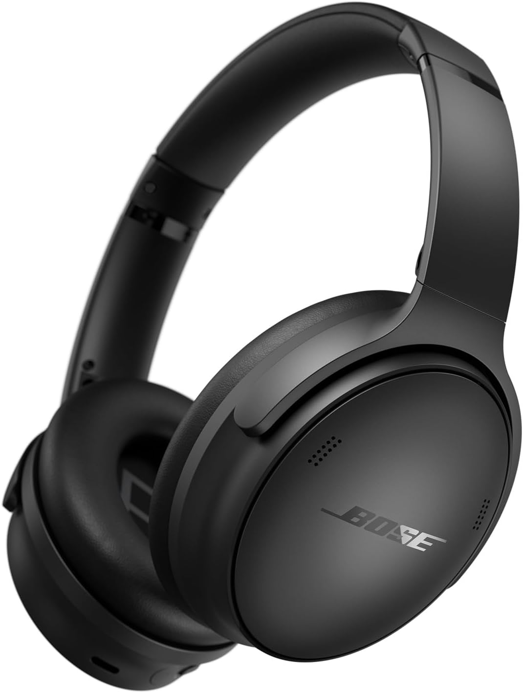 Black Bose QuietComfort SC over-ear headphones with soft case