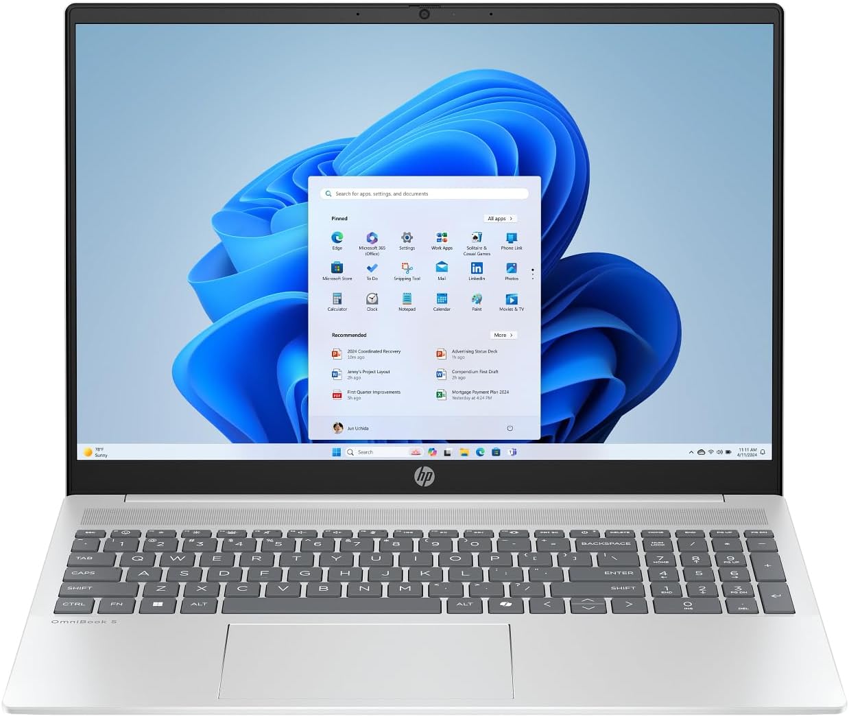 Glacier Silver HP OmniBook 5 16-inch laptop