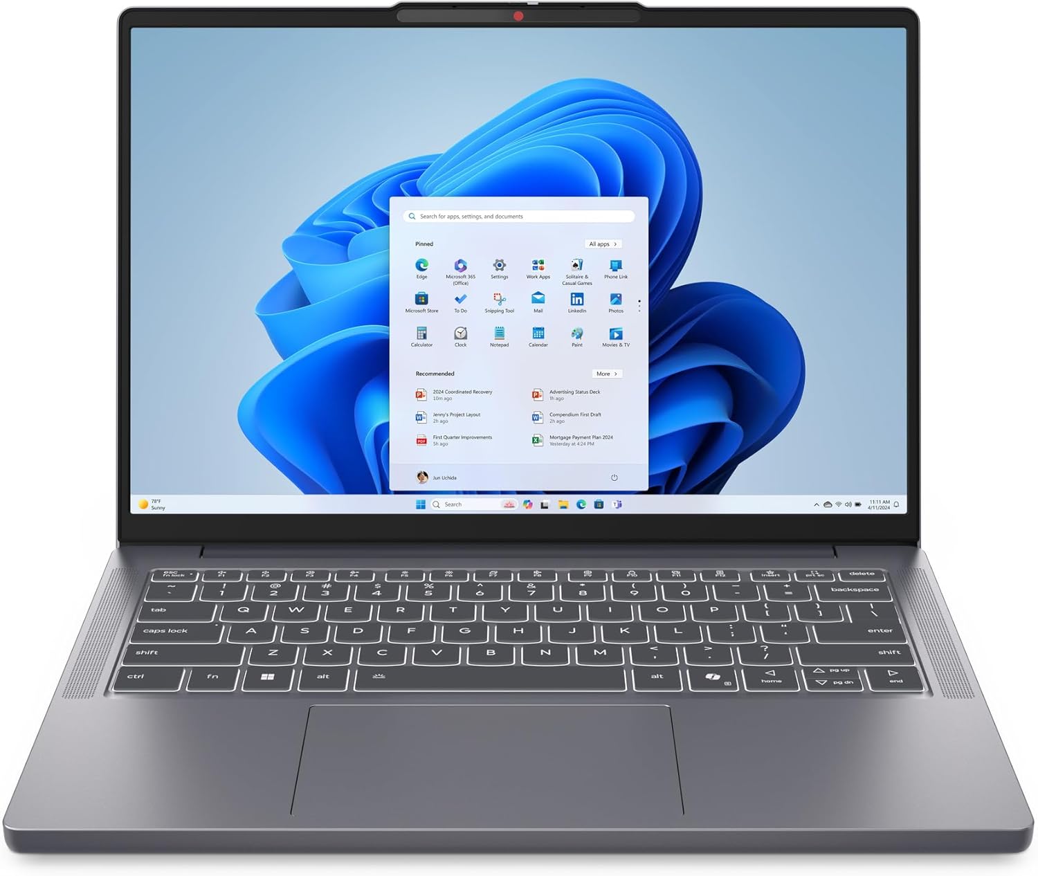 Luna Grey Lenovo IdeaPad Slim 3 14-inch laptop