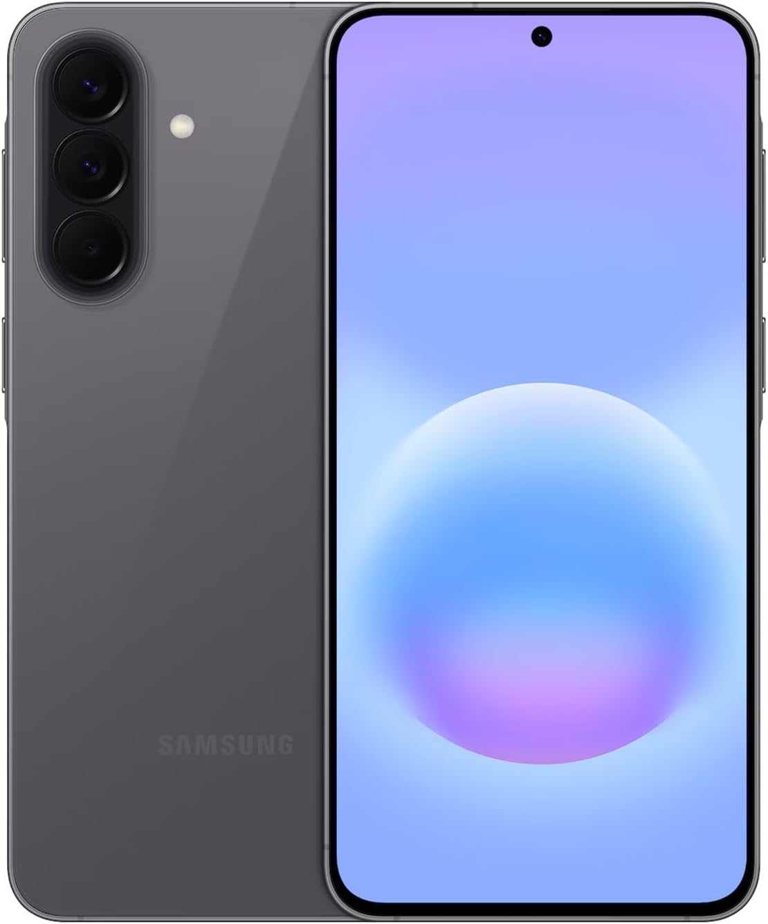Grey Samsung Galaxy A57 with 256GB storage
